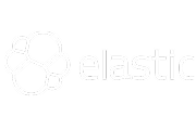 The image shows the Elastic logo with a stylized cluster design and the word "elastic" beside it.