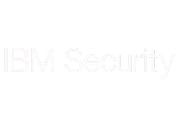 The image shows the IBM Security logo in white text on a black background.